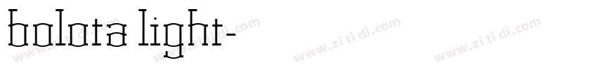 bolota light字体转换 bolota light字体转换